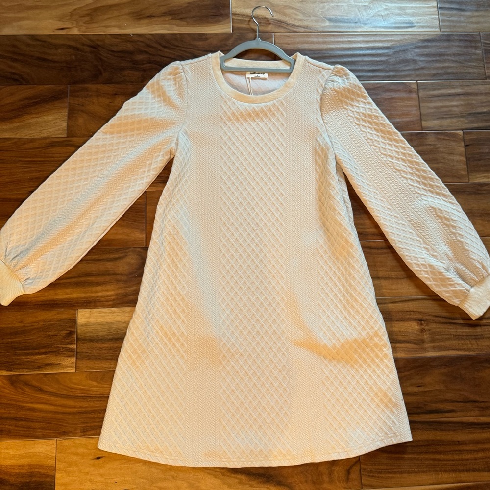 Cream sweater dress